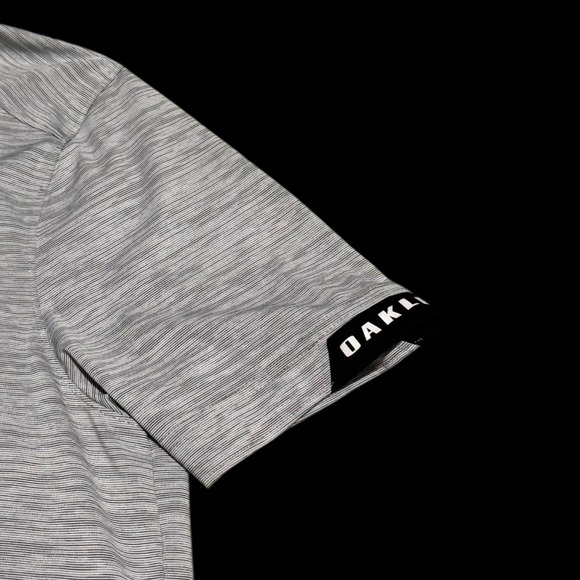 Oakley Center Logo Heather Gray Athletic Regular Fit Polo Shirt Men's Large‎ - Picture 3 of 8